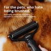 imageMalsiPree 2in1 Dog Grooming Brush ampamp Undercoat Rake  Deshedding Brush and Dematting Comb for Long or Short Haired Dogs  AntiShedding Pet Tool  Deshedding ToolBlack