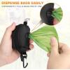imageMalsiPree Poop Bag Holder Leash Attachment Waste Bag Dispenser with Stainless Steel Buckle Clip ampamp Adjustable Strap Fit for Any Dog Leash ampamp Poopbag Black1 Pack