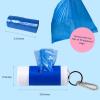 imageMalsiPree Poop Bag Holder Leash Attachment Waste Bag Dispenser with Stainless Steel Buckle Clip ampamp Adjustable Strap Fit for Any Dog Leash ampamp Poopbag BlackDispenser Set wFlashlight
