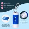 imageMalsiPree Poop Bag Holder Leash Attachment Waste Bag Dispenser with Stainless Steel Buckle Clip ampamp Adjustable Strap Fit for Any Dog Leash ampamp Poopbag BlackDispenser Set wFlashlight
