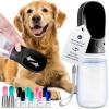 imageMalsiPree Portable Dog Water Bottle  Lightweight LeakProof Travel Cup  12 oz Pink Bowl for Pets  Food Grade Plastic  Dog Bowls  Puppy EssentialsBlack