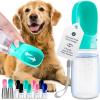 imageMalsiPree Portable Dog Water Bottle  Lightweight LeakProof Travel Cup  12 oz Pink Bowl for Pets  Food Grade Plastic  Dog Bowls  Puppy EssentialsBlue