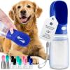 imageMalsiPree Portable Dog Water Bottle  Lightweight LeakProof Travel Cup  12 oz Pink Bowl for Pets  Food Grade Plastic  Dog Bowls  Puppy EssentialsNavy Blue