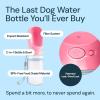 imageMalsiPree Portable Dog Water Bottle  Lightweight LeakProof Travel Cup  12 oz Pink Bowl for Pets  Food Grade Plastic  Dog Bowls  Puppy EssentialsPink