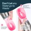 imageMalsiPree Portable Dog Water Bottle  Lightweight LeakProof Travel Cup  12 oz Pink Bowl for Pets  Food Grade Plastic  Dog Bowls  Puppy EssentialsPink
