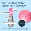 imageMalsiPree Portable Dog Water Bottle  Lightweight LeakProof Travel Cup  12 oz Pink Bowl for Pets  Food Grade Plastic  Dog Bowls  Puppy EssentialsPink