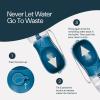 imageMalsiPree Retractable Dog Leash Set with a Poop Bag Holder 12oz Dog Water Bottle Flashlight ampamp 20 Poop Bags  98ft Leash Retractable for Small to Medium Pet Sand ampamp Teal